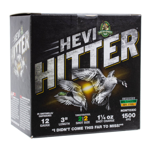 Hevi-Shot 12 Gauge Ammo 1-1/4 oz #2 Tungsten/Steel Ammunition - 25 Rounds