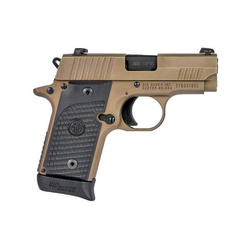SIG SAUER P238 EMPEROR SCORPION 380ACP 2.7" COYOTE/BLK N.S. 1-6RD 1-7RD MAG