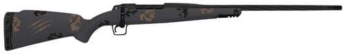 Fierce Firearms TWROG270WIN22BT Twisted Rogue 270 Win 22" Armour Lube Black Steel Threaded Barrel, Drilled & Tapped Steel Receiver, LR Negative Comb Trophy Camo Carbon Fiber Stock