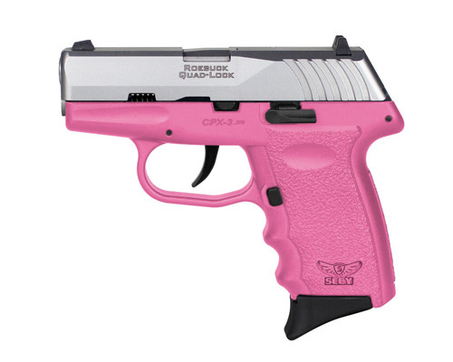 SCCY CPX-3 Sub-Compact Pistol - Stainless / Pink | .380 Auto | 3" Barrel | 10rd | No External Safety