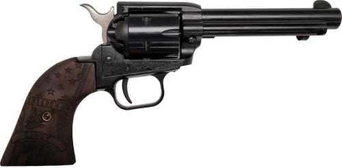 Heritage Rough Rider Revolver - Black | .22 LR | 4.75" Barrel | 6rd | "Freedom Since 1776" Grips