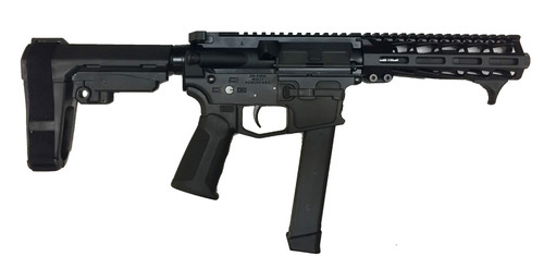 CBC AR-9 Billet Aluminum AR Pistol - Black | 9mm | 7.5" barrel | 7" M-LOK Rail | SBA3 Brace | Accepts Glock Mags