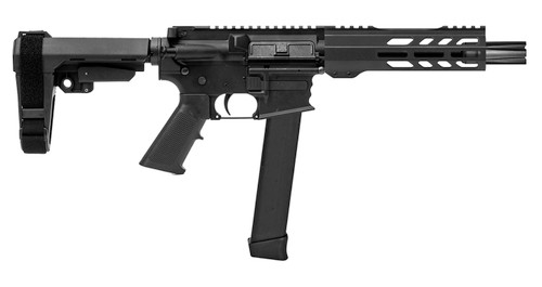 CBC AR-9 Aluminum AR Pistol - Black | 9mm | 7.5" barrel | 7" M-LOK Rail | SBA3 Brace | Afterburner Compensator