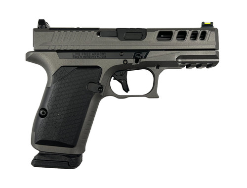 Live Free Armory AMP Compact Pistol - Tungsten | 9mm | 3.9" Fluted Barrel | 15rd | Optic Cut