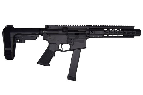 Brigade MFG BM-9 Forged Aluminum AR Pistol - Black | 9mm | 9" Barrel | 5" U-LOC Rail | Faux Can | SBA3 Arm Brace