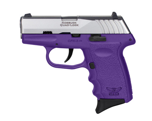 SCCY CPX-3 Sub-Compact Pistol - Stainless / Purple | .380 Auto | 3" Barrel | 10rd | No External Safety