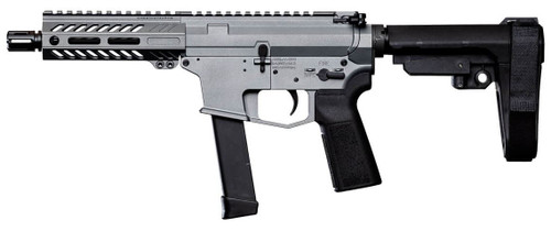 Angstadt Arms UDP-9 Billet Aluminum AR Pistol - Tactical Grey | 9mm | 6" Barrel | 5.5" M-LOK Rail | SBA3 Brace | Accepts Glock Mags