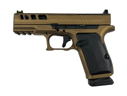 Live Free Armory AMP Compact Pistol - Burnt Broze | 9mm | 3.9" Fluted Barrel (Ported) | 15rd | Optic Cut