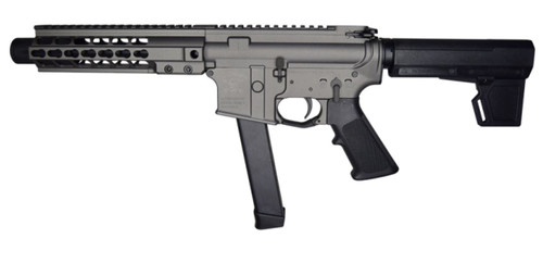 Brigade MFG BM-9 Forged Aluminum AR Pistol - Grey | 9mm | 9" Barrel | 8" U-LOC Rail | Faux Can | KAK Blade