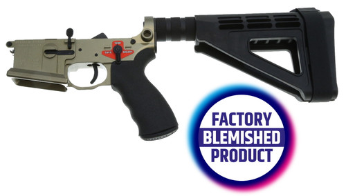 FACTORY BLEM - Franklin Armory BFSIII Equipped SALUS Complete AR15 Pistol Lower Receiver - Desert Smoke | Installed BSFIII Trigger | SBM4 Brace | BLEMISHED, sold As-Is NO RETURNS