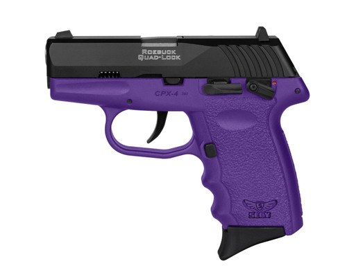 SCCY CPX-4 Sub-Compact Pistol - Black / Purple | .380 Auto | 3" Barrel | 10rd | Ambidextrous Safety