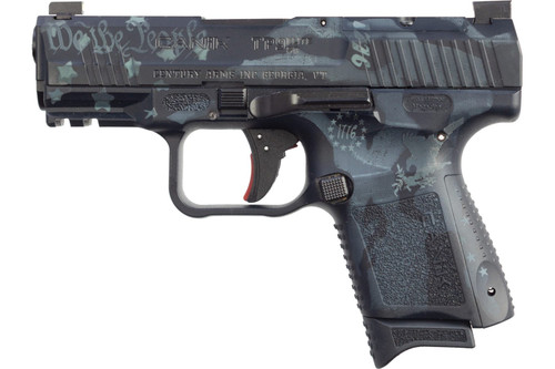 FACTORY BLEM - CANIK Creations TP9 Elite Sub Compact Pistol - We The People Blue | 9mm | 3.6" Barrel | 12rd/15rd Mag | Full Accessory Kit | BLEMISHED (Excellent Condition), sold As-Is NO RETURNS