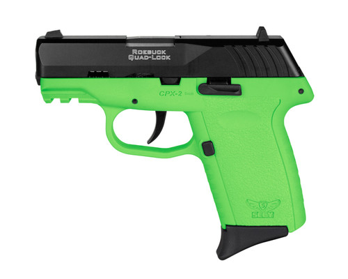 SCCY CPX-2 Gen 3 Sub-Compact Pistol - Black / Lime Green | 9mm | 3.1" Barrel | 10rd | No External Safety