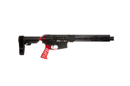 Alien Armory Tactical Forged Aluminum AAT-15 AR Pistol - Red | .223 Wylde | 10.5" Barrel + Flash Can | 11" M-LOK Rail | SBA3 Brace | Upgraded AAT Parts