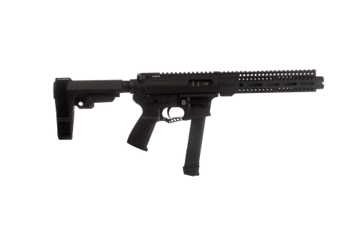 Alien Armory Tactical Forged Aluminum AAT-9 AR Pistol - Black | 9mm | 7.5" Barrel + Flash Can | 9" M-LOK Rail | SBA3 Brace |  Accepts Glock Mags