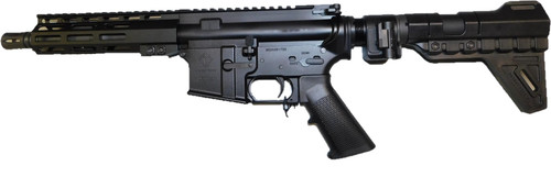 ATI MILSPORT Forged Aluminum AR Pistol - Black | 5.56NATO | 7.5" Barrel | 7" M-LOK Rail | Folding TF Blade