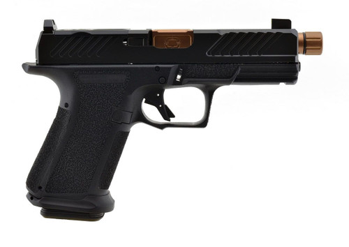 Shadow Systems MR920 Combat Pistol - Black | 9mm | 4.5" Spiral Fluted Bronze Match Barrel (Threaded) | 15rd | Tritium Sights | Optic Cut