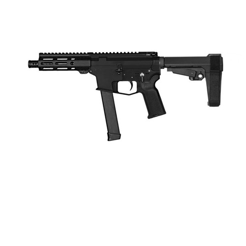 Angstadt Arms UDP-9 Billet Aluminum AR Pistol - Black | 9mm | 6" barrel | 5.5" M-LOK Rail | SBA3 Brace | Accepts Glock Mags