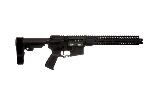 Alien Armory Tactical Forged Aluminum AAT-15 AR Pistol - Black | 300 BLK | 10" Barrel + Flash Can | 11" M-LOK Rail | SBA3 Brace