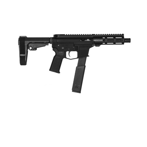 Angstadt Arms UDP-45 Billet Aluminum AR Pistol - Black | .45ACP | 6" barrel | 5.5" M-LOK Rail | SBA3 Brace | Accepts Glock Mags