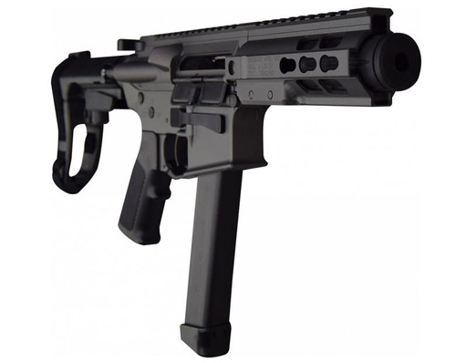 Brigade MFG BM-9 Forged Aluminum AR Pistol - Grey | 9mm | 5.5" Barrel | 5" U-LOC Rail | Faux Can | SBA3 Arm Brace