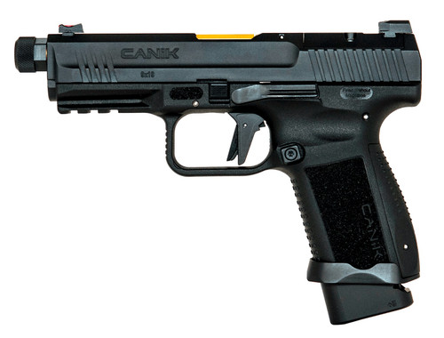 CANIK TP9 Elite Combat Executive Pistol - Black | 9mm | 4.73"  Gold PVD Threaded Barrel - Fluted | 15rd/18rd Mag | Full Accessory Kit