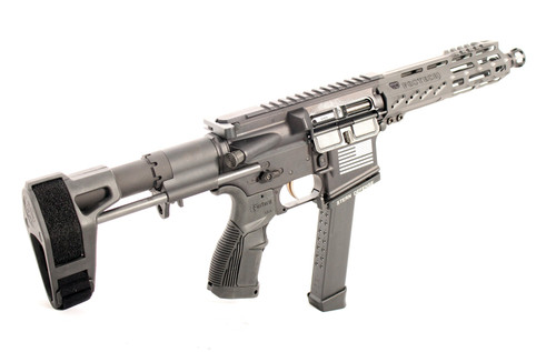 Fostech Bradley Fighting Tech-15 Pistol - Black | 9mm | 7.5" Barrel | 7" Mach-ll Rails | PDW Brace | Installed Echo-ll Trigger