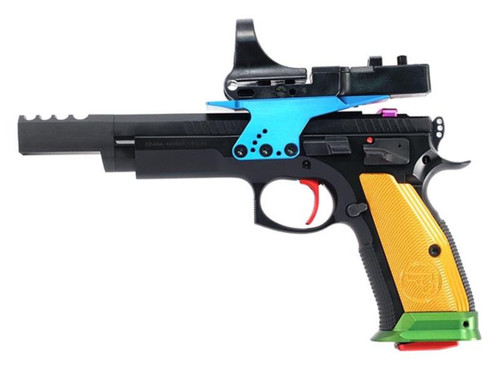 CZ 75 Parrot Sport Pistol - Black | 9mm | 5.4" Barrel | 26rd | C-More Red Dot Sight | Exclusive Color Configuration