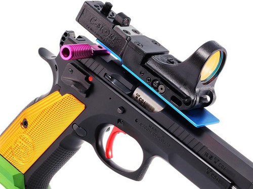 CZ 75 Parrot Sport Pistol - Black | 9mm | 5.4" Barrel | 26rd | C-More Red Dot Sight | Exclusive Color Configuration