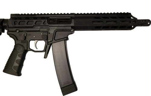 Wraithworks WARSCORP9 Side-charging AR Pistol - Black | 9mm | 8.5" Barrel | 7" M-LOK Rail | SBA3 Brace | Accepts Scorpion Mags