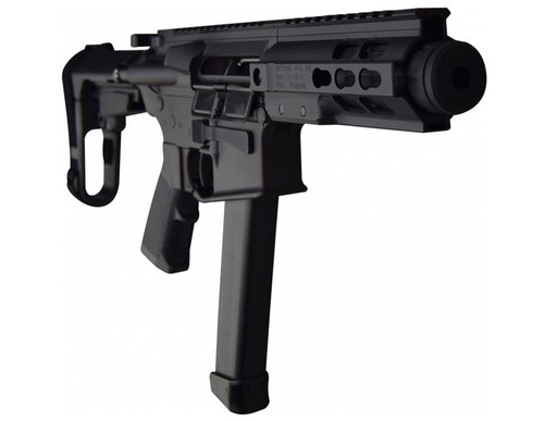 Brigade MFG BM-9 Forged Aluminum AR Pistol - Black | 9mm | 5.5" Barrel | 5" U-LOC Rail | Faux Can | SBA3 Arm Brace