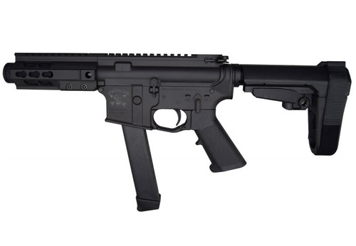 Brigade MFG BM-9 Forged Aluminum AR Pistol - Black | 9mm | 5.5" Barrel | 5" U-LOC Rail | Faux Can | SBA3 Arm Brace