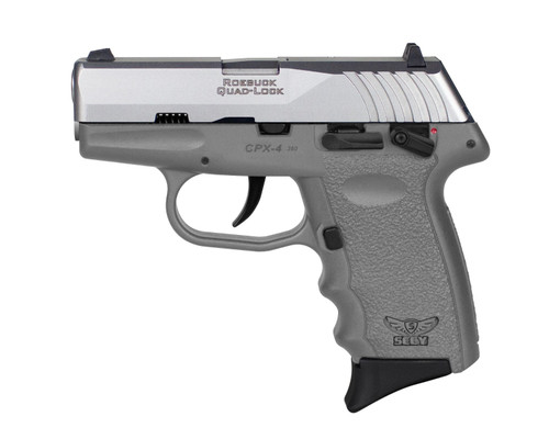 SCCY CPX-4 Sub-Compact Pistol - Stainless / Gray | .380 Auto | 3" Barrel | 10rd | Ambidextrous Safety