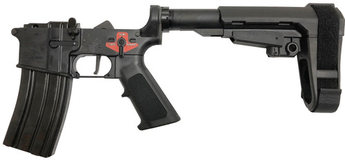 Franklin Armory BFSIII Equipped SE-SSP Complete AR15 Pistol Lower Receiver - Black | Installed AR-S1 Binary Trigger | SBA3 Brace