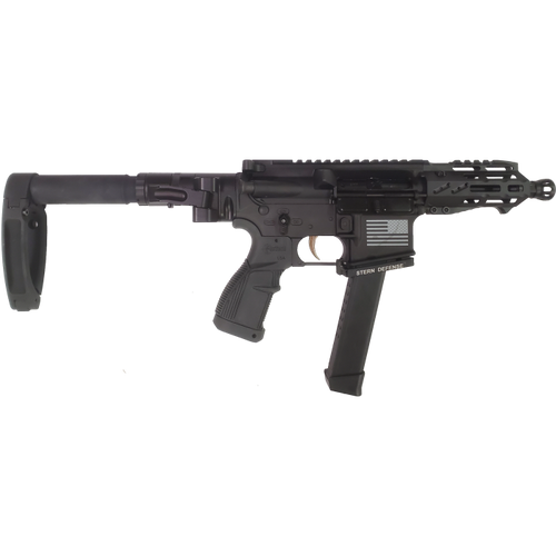 Fostech Wolf Tech-15 Pistol - Black | 9mm| 4.5" Barrel | 4" Mach-2 Rail | Deadfoot Arms Folding Brace W/ Tailhook | Installed Echo-II Trigger