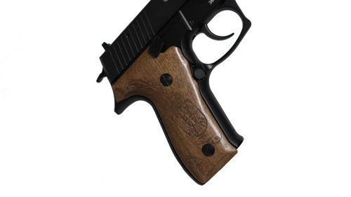 Zastava CZ999 Pistol - Black | 9mm | 4.25" Barrel | 15rd | Engraved Wood Grips | Comes With Engraved Wood Display Case