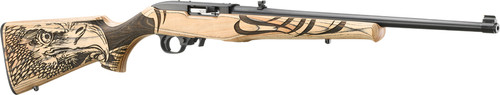 BLUED NATURAL LAMINATE STOCKRUGER 10/22 22LR EAGLE SCENE 