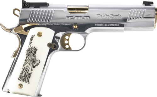 9MM GOVT 5" CHROME/GOLD 9RDGIRSAN MC1911S WE THE PEOPLE 
