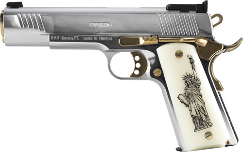 9MM GOVT 5" CHROME/GOLD 9RDGIRSAN MC1911S WE THE PEOPLE 