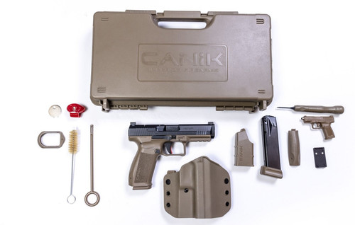 CANIK METE SFT Pistol - FDE | 9mm | 4.46" Barrel | 1 - 20rd & 1 - 18rd Mag | Full Accessory Kit