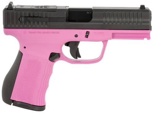 FMK FMKG49PK G3  9mm Luger 14+1 4" Stainless Steel Barrel, Black Optic Cut/Serrated Carbon Steel Slide, Pink Polymer Frame w/Picatinny Rail, Black Backstrap Grip
