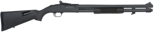 Mossberg 51668 590A1 Tactical 12 Gauge 3" 8+1 20" Parkerized Heavy-Walled Barrel Black Rec with Ghost Ring Rear Sight Black Fixed with Storage Compartment Stock Right Hand (LE)