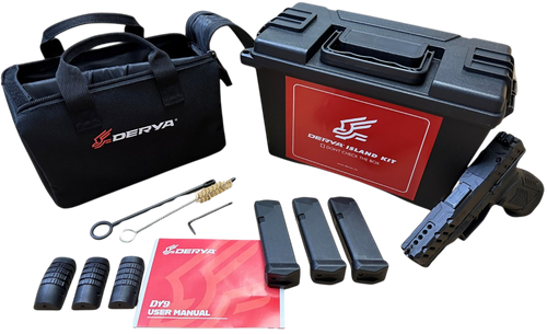 Derya Firearms 10L.DY9.ISL.US DY9 Island Kit 9mm Luger 10+1 3.86" Black Melonite Steel Barrel, Black Melonite Steel Optics Ready/Serrated Slide, Black Melonite Polymer Frame, RMR Footprint
