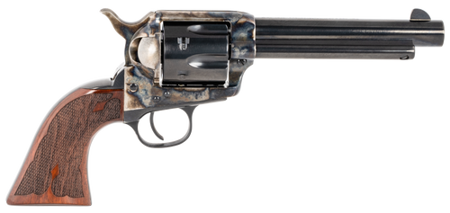 Taylors & Company 555129 Gambler  357 Mag Caliber with 5.50" Blued Finish Barrel, 6rd Capacity Blued Finish Cylinder, Color Case Hardened Finish Steel Frame & Checkered Walnut Grip