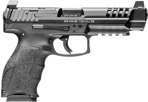 HK 81001159 VP9L SCS 9mm Luger 15+1 5" Black Polygonal Rifled Barrel, Long/Lightening Cuts/Optic Cut SCS Steel Slide, Polymer Frame w/Picatinny Rail, Black Interchangeable Backstrap Grip
