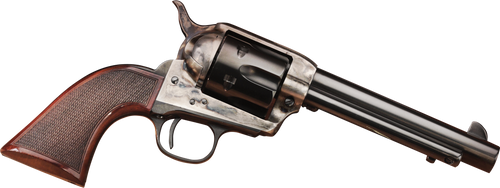 Taylors & Company 556205DE Short Stroke Smoke Wagon  357 Mag 6rd 5.50" Blued Cylinder & Barrel Color Case Hardened Steel Frame Checkered Walnut Navy Size Grip (Taylor Tuned)