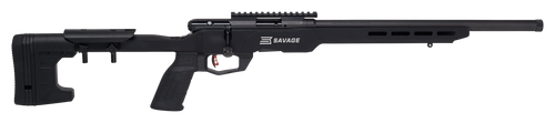 Savage Arms 70248 B22 Precision Full Size Bolt Action 22 LR 10+1 18" Barrel, Matte Black Metal Finish & Adjustable MDT ACC Aluminum Chassis Matte Black Stock