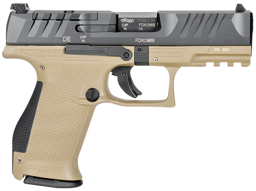 Walther Arms 2858444 PDP Compact Optic Ready 9mm Luger 4" 15+1 Black Steel Slide Performance Duty Textured  Polymer Grip