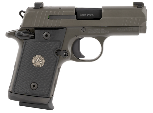 Sig Sauer 938M9LEGION P938 Micro-Compact Legion 9mm Luger 3" 10+1 Legion Gray Cerakote Elite Legion Gray Cerakote Stainless Steel Black G10 Grip X-Ray3 Night Sight