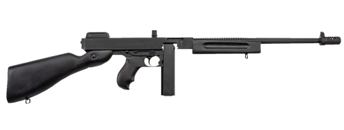Thompson T1C 1927A-1 Commando Carbine 45 ACP Caliber with 16.50" Barrel, 20+1 Capacity (Stick), Black Parkerized Metal Finish, Black Fixed Stock Right Hand Includes Black Nylon Sling